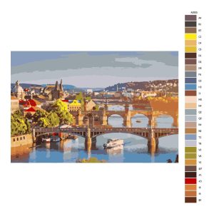 Návod pro malování podle čísel Pražské mosty