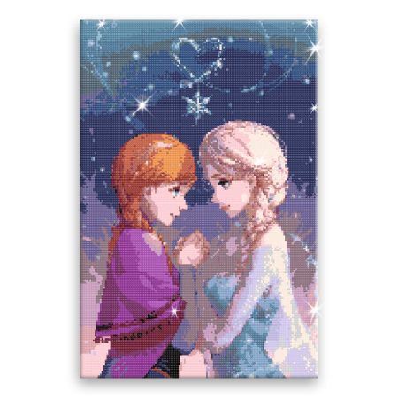 Diamantové malování Elsa a Anna