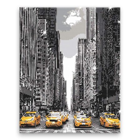 Diamantové malování Taxíky v New Yorku