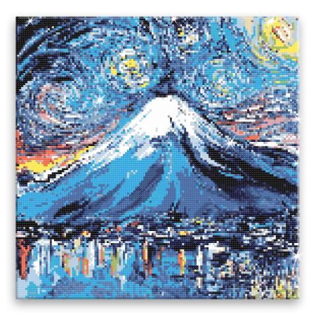 Diamantové malování Nikdy neviděl Fuji Van Gogh