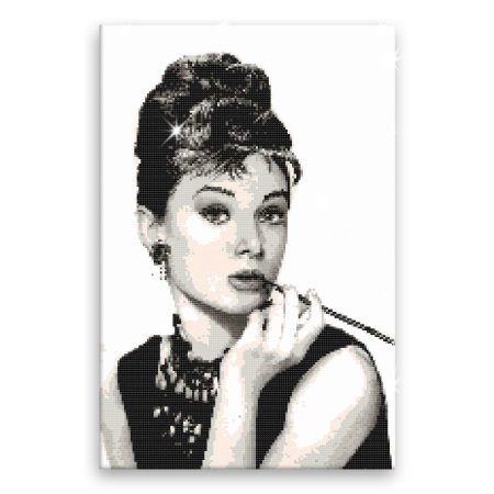 Diamantové malování Audrey Hepburn 01