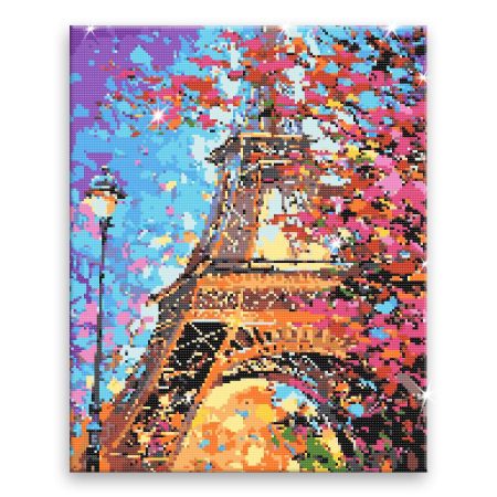 Diamantové malování Barevná Eiffelova věž