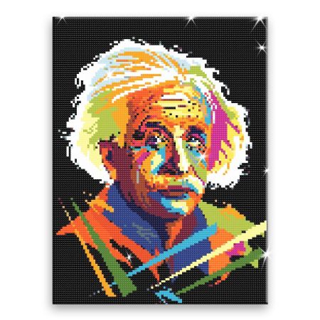 Diamantové malování Albert Einstein 01