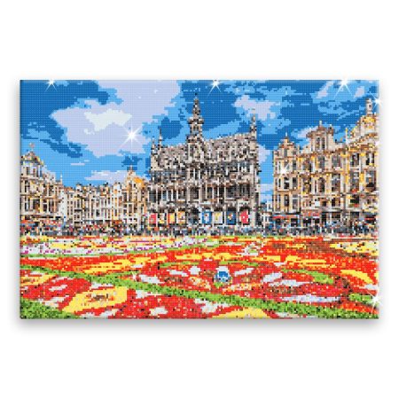 Diamantové malování Grand Place Brusel 02