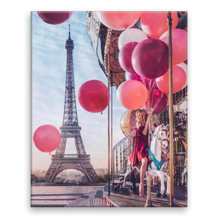 Fotoobraz na plátně Červené balonky v Paříži