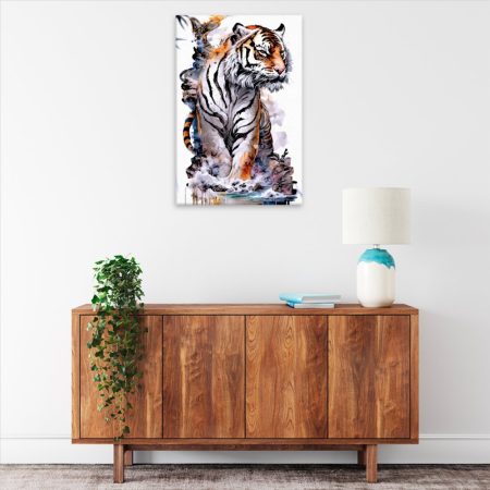 Obraz na plátně Tygr na břehu