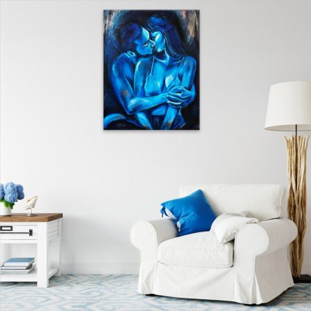 Obraz na plátně Romantika v modrém