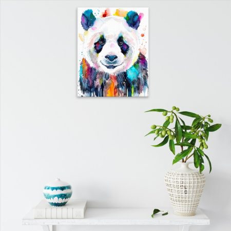 Obraz na plátně Panda v barvách