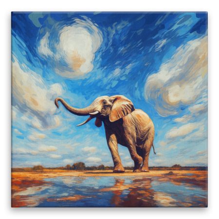 Fotoobraz na plátně Slon na safari