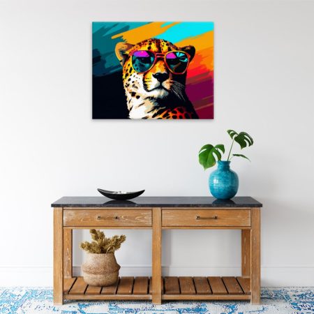 Obraz na plátně Gepard s brýlemi