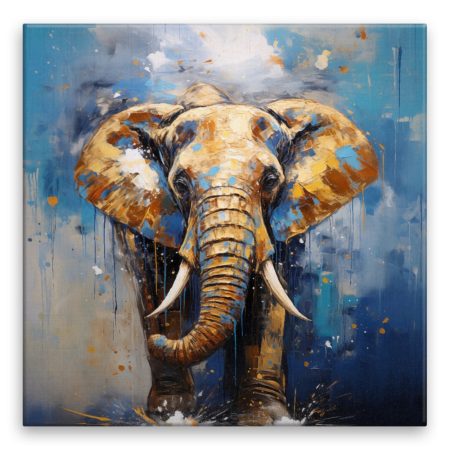 Fotoobraz na plátně Slon v kaluži