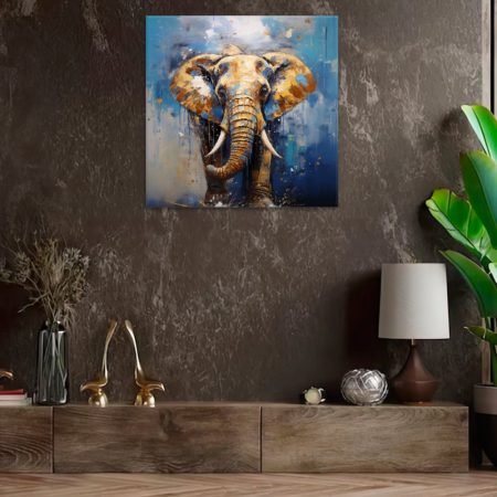 Obraz na plátně Slon v kaluži