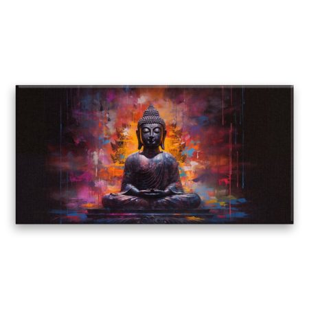 Fotoobraz na plátně Buddha před chrámem