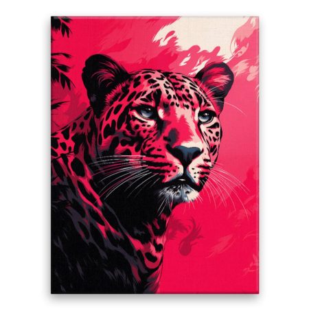 Fotoobraz na plátně Leopard v růžové 02