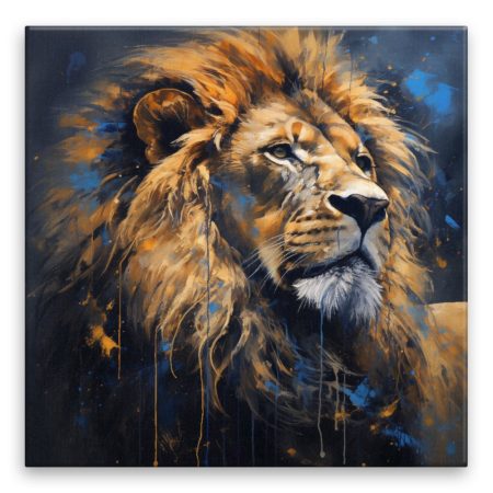 Fotoobraz na plátně Lev s bohatou hřívou