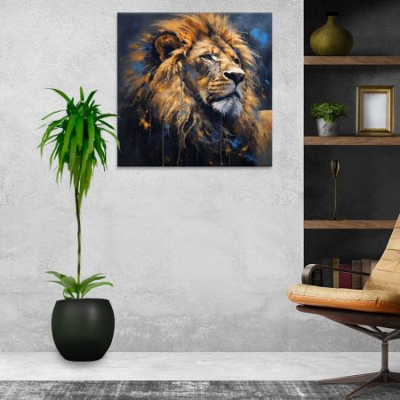 Obraz na plátně Lev s bohatou hřívou