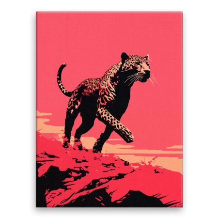 Fotoobraz na plátně Leopard v růžové